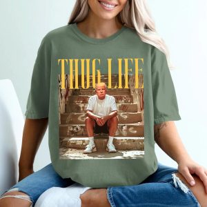 Trump Thug Life Shirt, Viral Thug Life Trump T-Shirt, Sarcastic Donald Trump Tee, Funny Trump 2024 Shirt, Republican Gifts