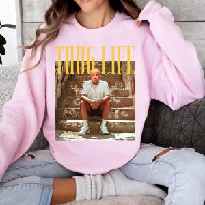 Trump Thug Life Shirt, Viral Thug Life Trump T-Shirt, Sarcastic Donald Trump Tee, Funny Trump 2024 Shirt, Republican Gifts